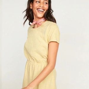 Old Navy Waist-Defined Slub-Knit T-Shirt Dress Size petite small